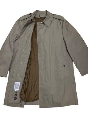 LONDON FOG Vintage Tan Luxury Designer Casual Winter Trench Coat Mens 40R